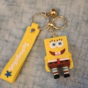 Sponge Bob Square Pants Yellow Key Holder WITH strap
